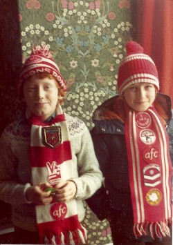 Danny, left, and pal Grant Hardie in full 80s Aberdeen mode