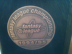 EUFA Fantasy Cup 1994/95 Runner Up medal secured thanks to Andy Booth & Ronnie Jepson